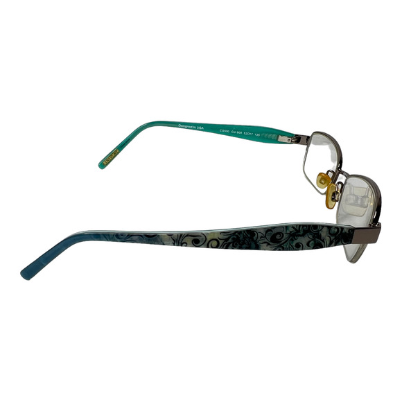 Covergirl Eyeglasses Frame CG500‎ 008 52-17-135 Gunmetal Blue Half Rim H3612 main image 4